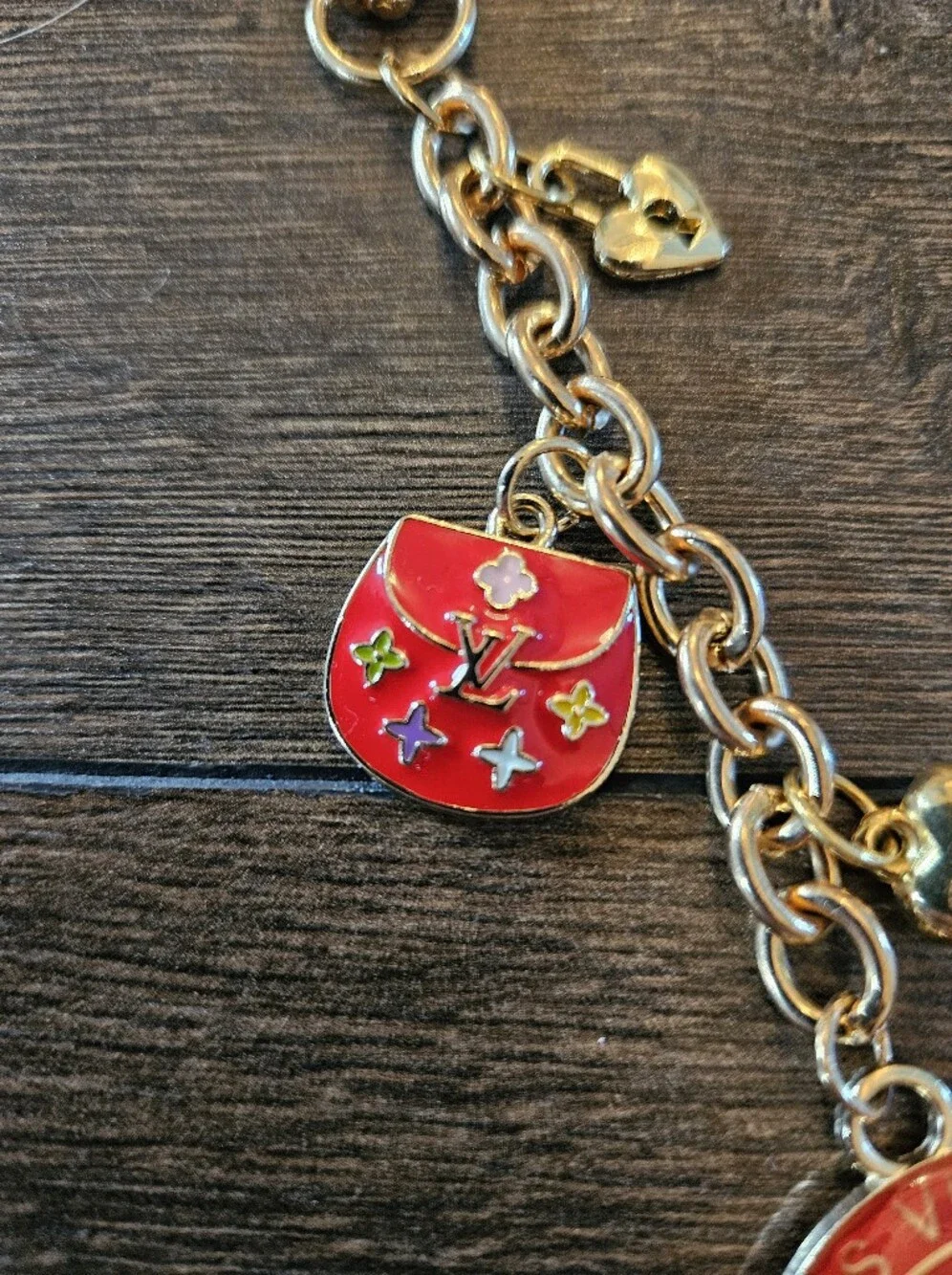LV Trunks & Bags Medallion + Stamped Purse Charm Reimagined On Handmade Bagcharm